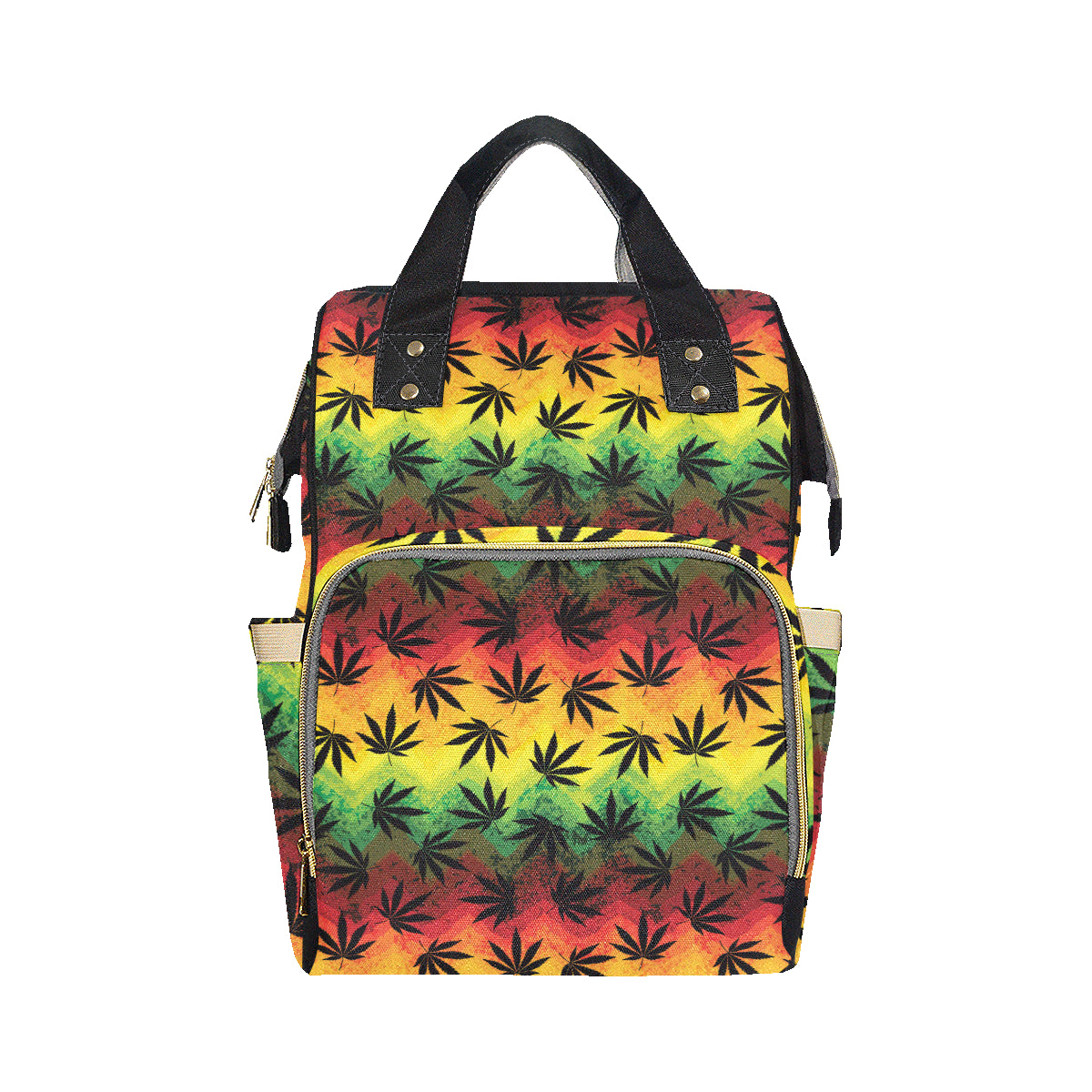 Rasta Pattern Print Design A02 Diaper Bag Backpack