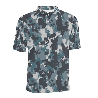 ACU Digital Urban Camouflage Men Polo Shirt