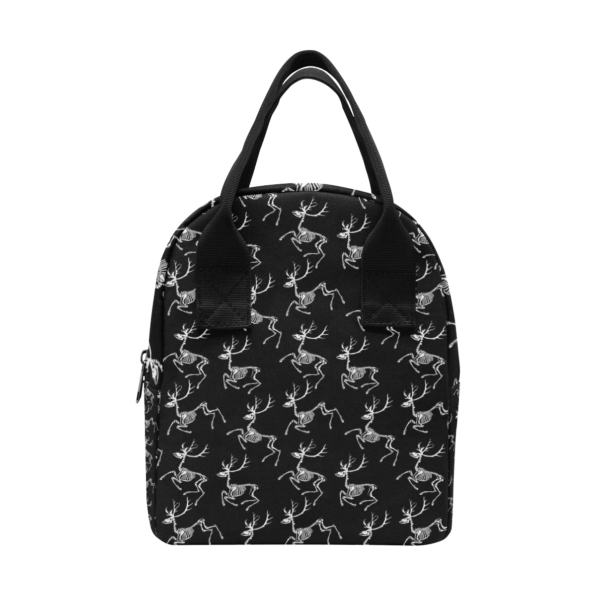 Deer Skeleton Print Pattern Insulated Lunch Bag