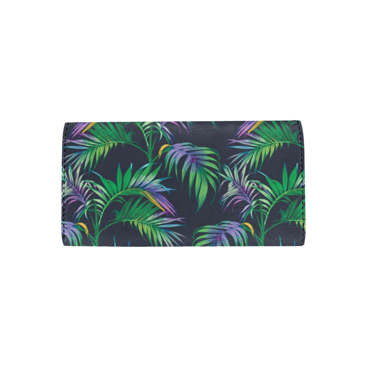 Palm Leaves Pattern Print Design PL04 Women's Trifold Wallet
