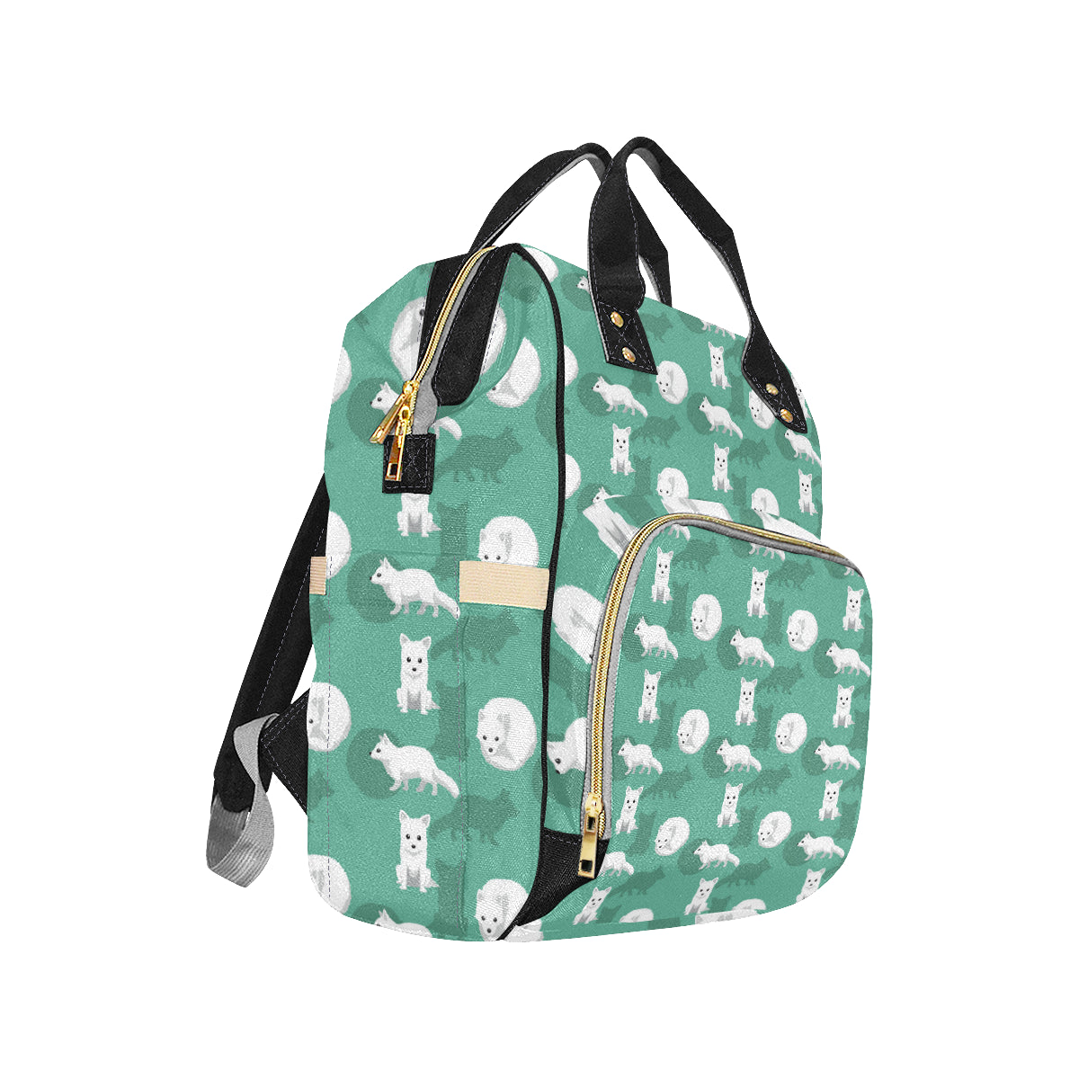 Arctic Fox Pattern Print Design Diaper Bag Backpack