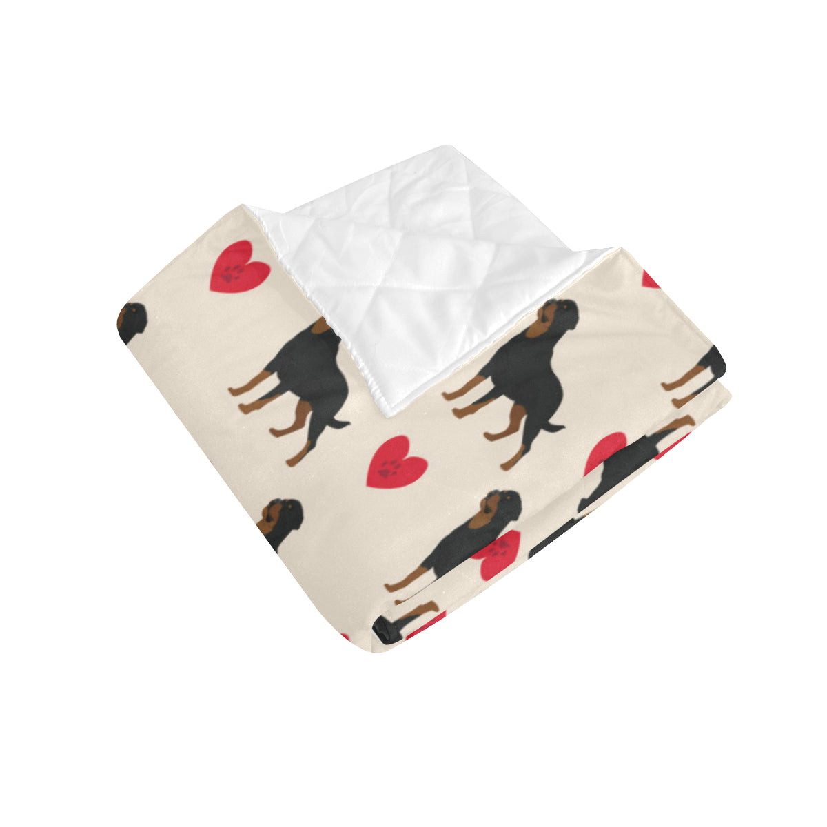 Rottweiler Pattern Print Design A02 Premium Quilt