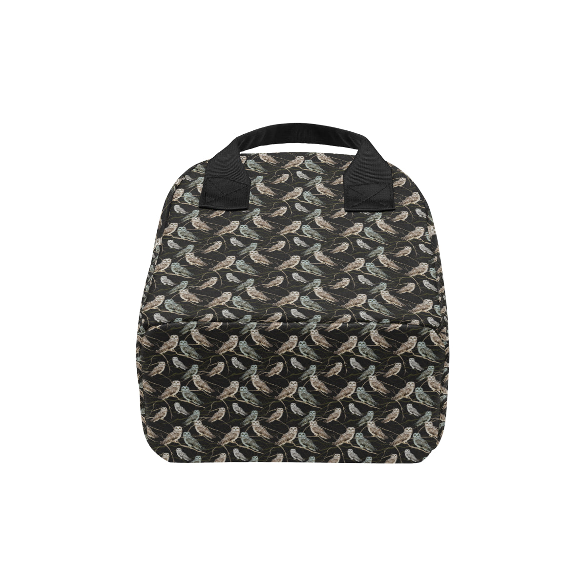 Owl Branch Themed Design Print Insulated Lunch Bag