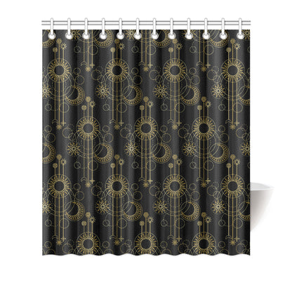 Moon Boho Style Pattern Print Design 01 Shower Curtain