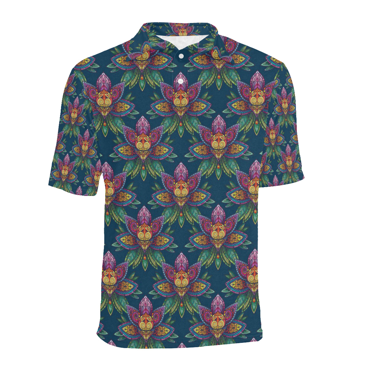 lotus Boho Pattern Print Design LO04 Men Polo Shirt