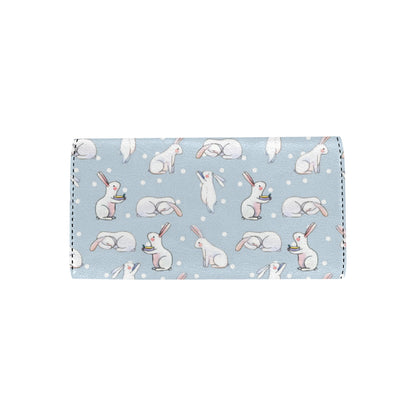 Rabbit Pattern Print Design RB06 Women's Trifold Wallet