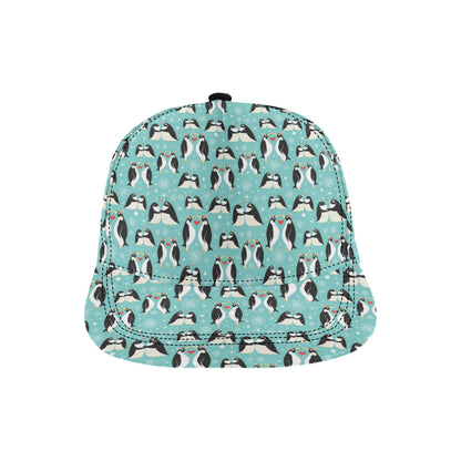 Penguin Love Print Snapback Cap