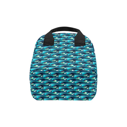 Beach Wave Design Print Insulated Lunch Bag