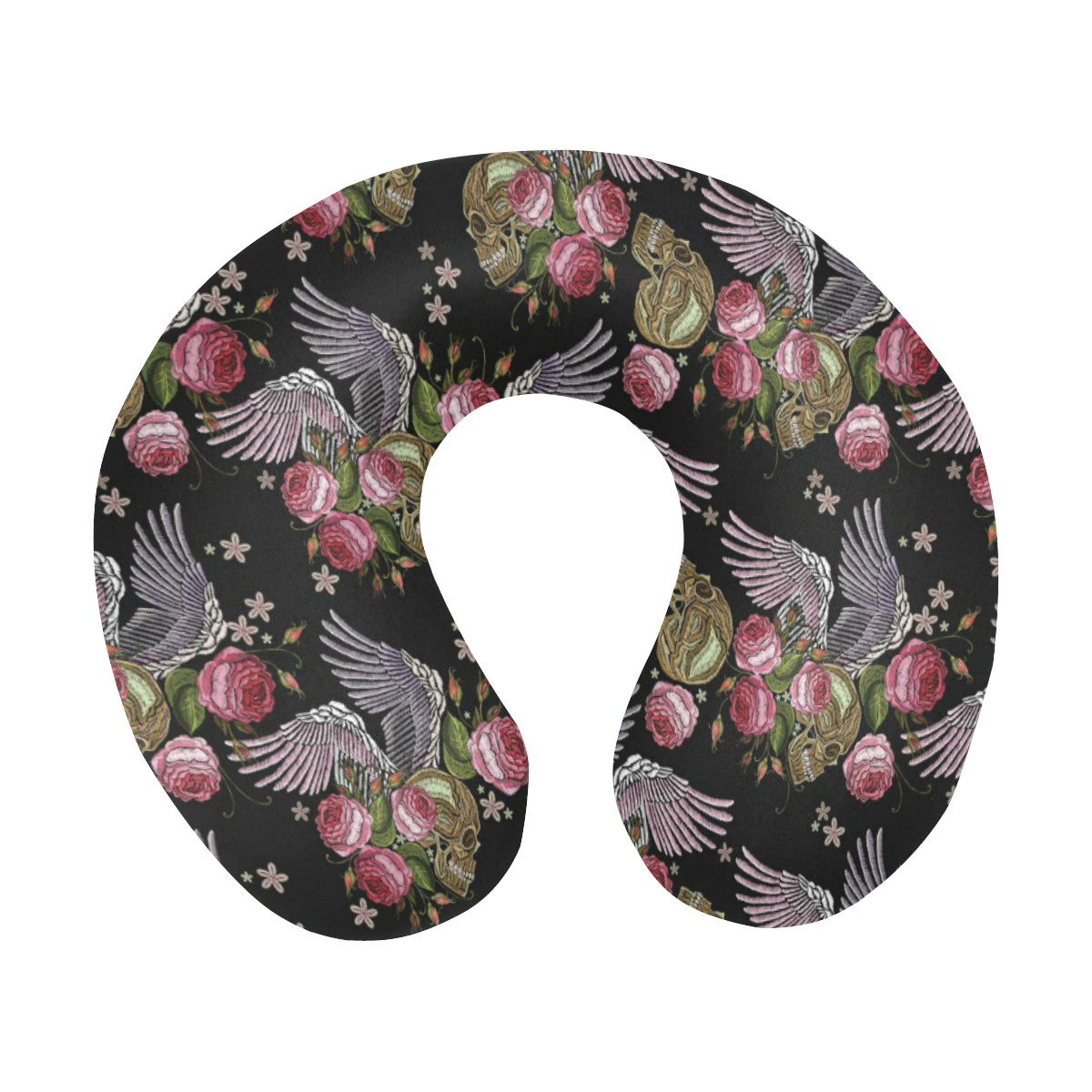 Angel Wings Pattern Print Design 06 U-Shaped Travel Neck Pillow