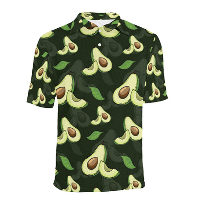 Avocado Pattern Print Design AC07 Men Polo Shirt