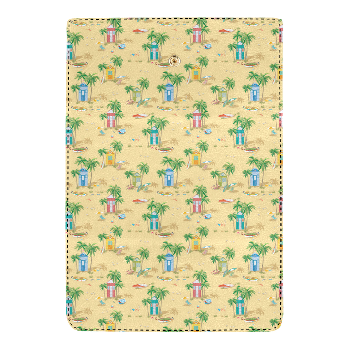 Beach Themed Pattern Print Design 01 Women's Trifold Wallet