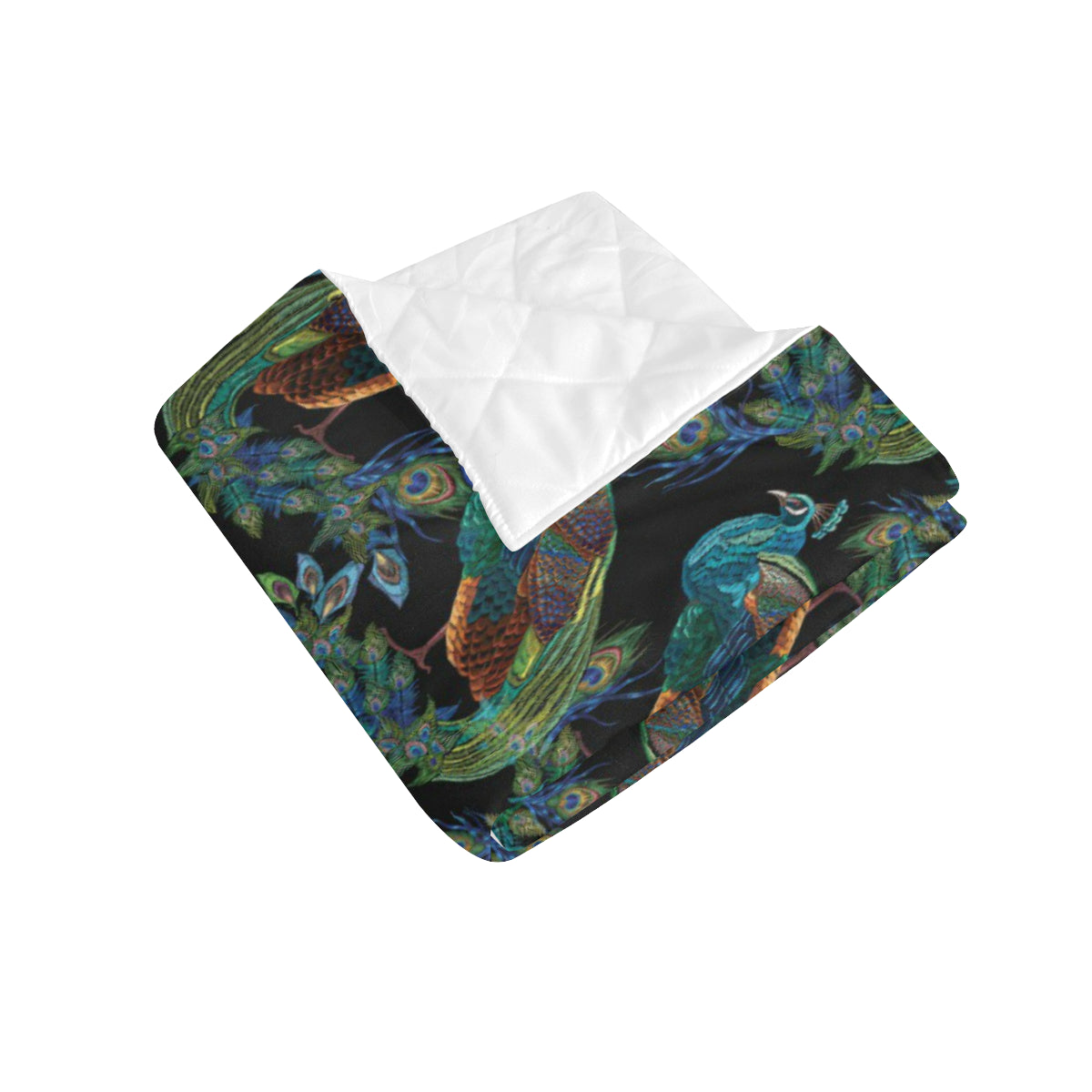 Peacock Pattern Print Design A04 Premium Quilt