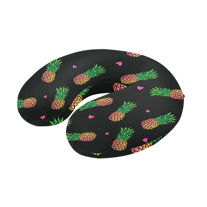 Neon Pineapple Pattern Print Design A04 U-Shaped Travel Neck Pillow