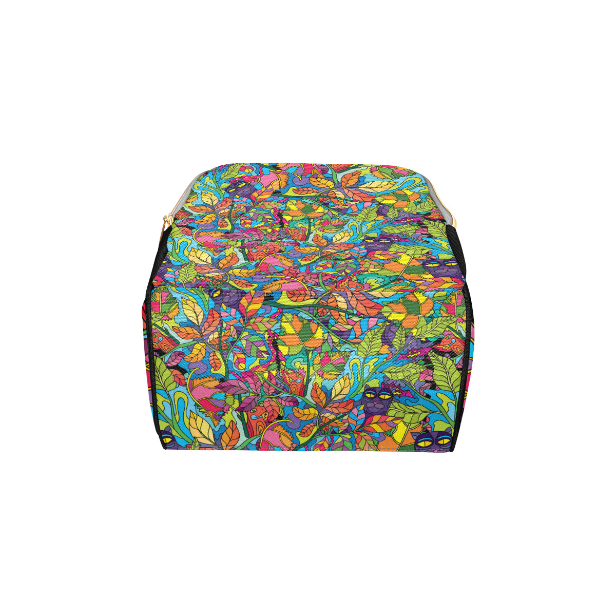 Psychedelic Trippy Flower Print Diaper Bag Backpack