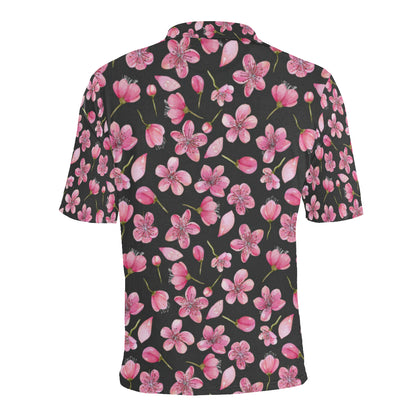 Apple blossom Pattern Print Design AB03 Men Polo Shirt