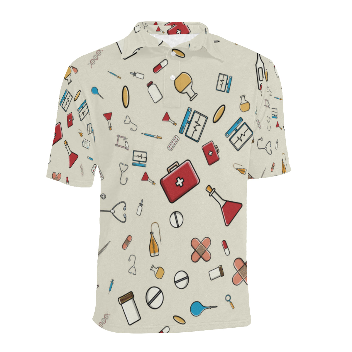 Nurse Pattern Print Design A04 Men Polo Shirt