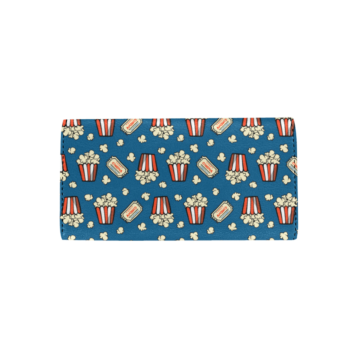Popcorn Pattern Print Design A03 Women's Trifold Wallet