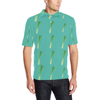 Leek Pattern Print Design 01 Men Polo Shirt