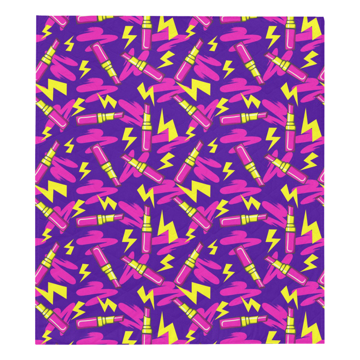 Lipstick Pattern Print Design LT04 Premium Quilt