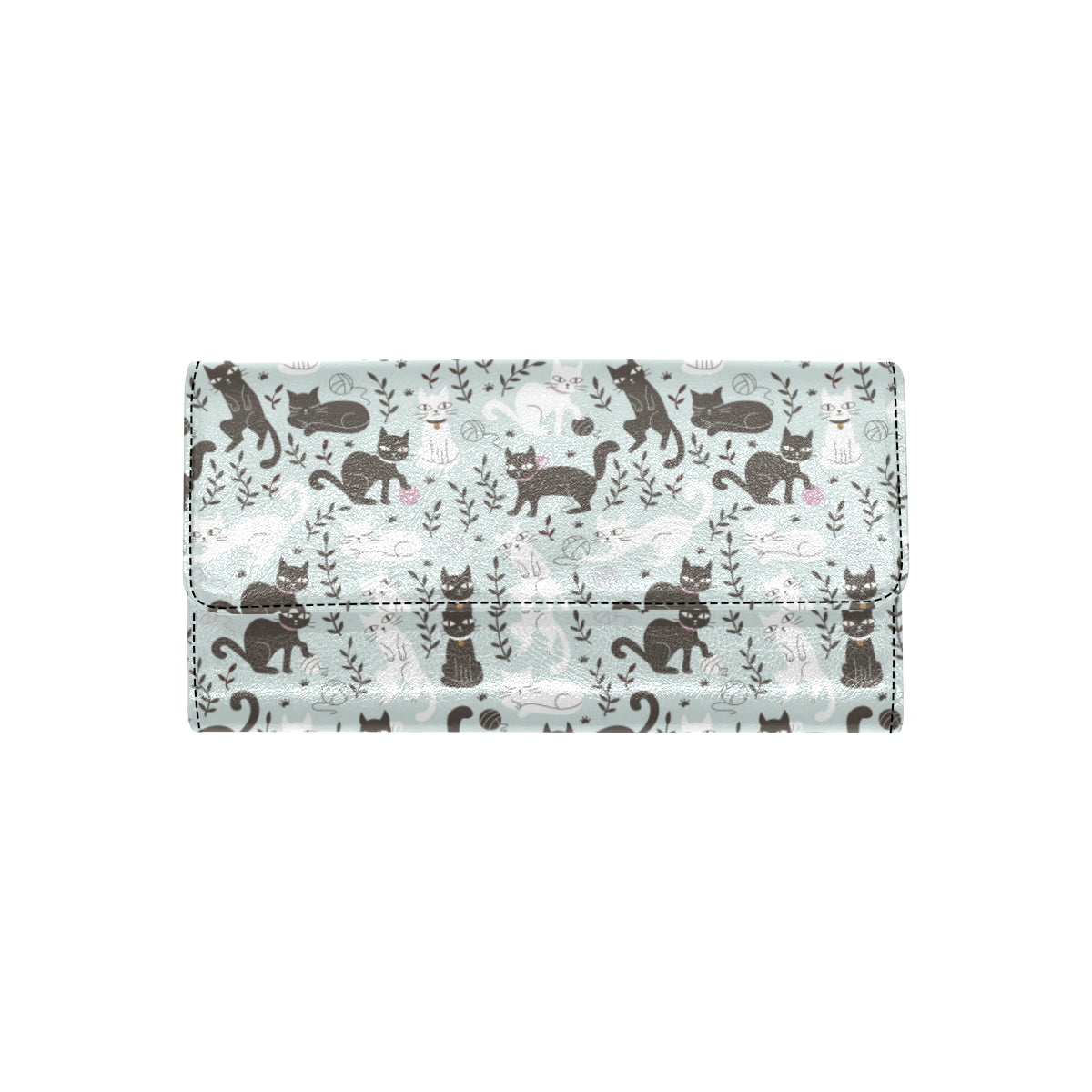 Cat Pattern Print Design 08 Women's Trifold Wallet