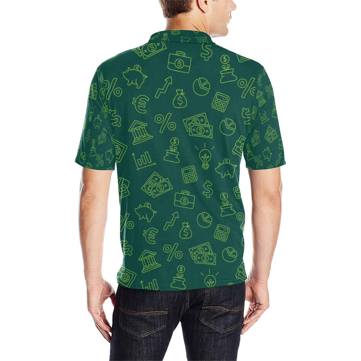 Accounting Financial Pattern Print Design 02 Men Polo Shirt