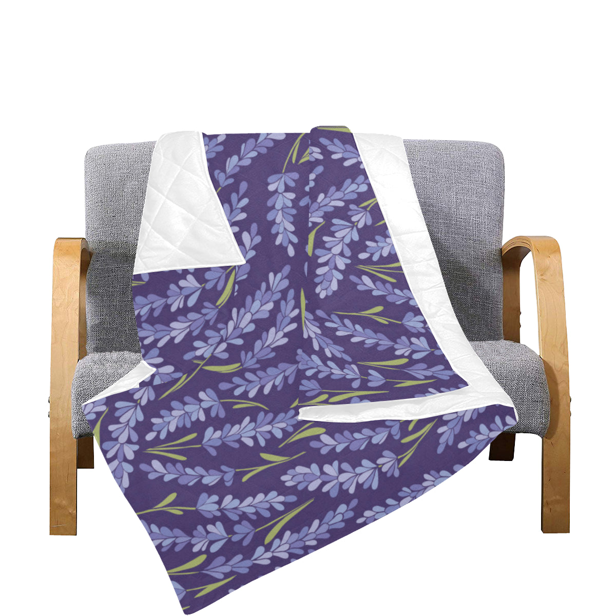 Lavender Pattern Print Design 03 Premium Quilt