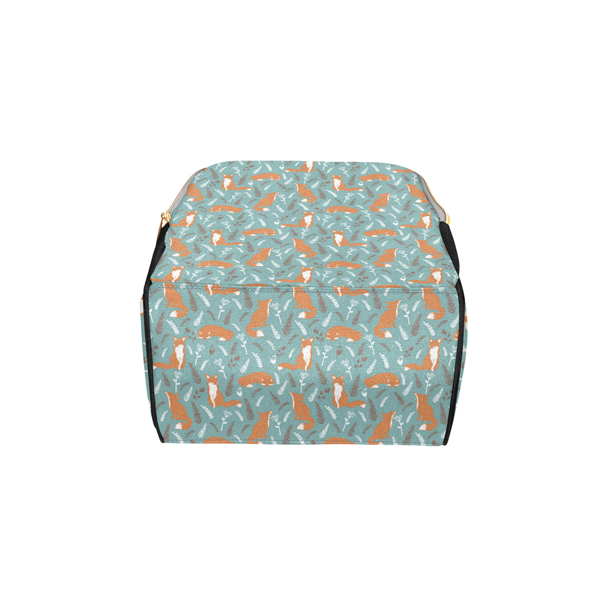 Fox Forest Print Pattern Diaper Bag Backpack