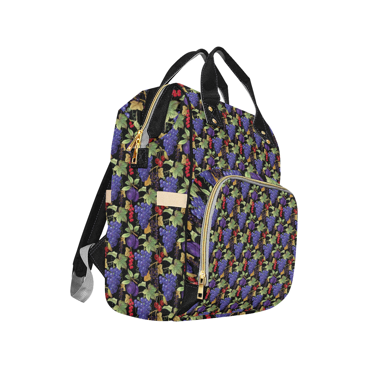 Grape Pattern Print Design GP05 Diaper Bag Backpack