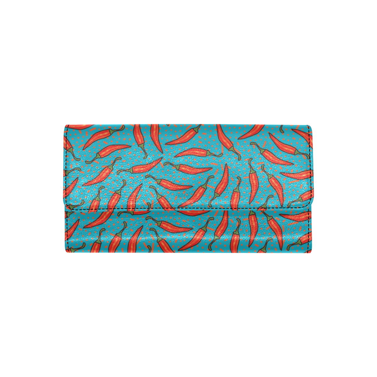 Chilli Pepper Pattern Print Design 05 Women's Trifold Wallet