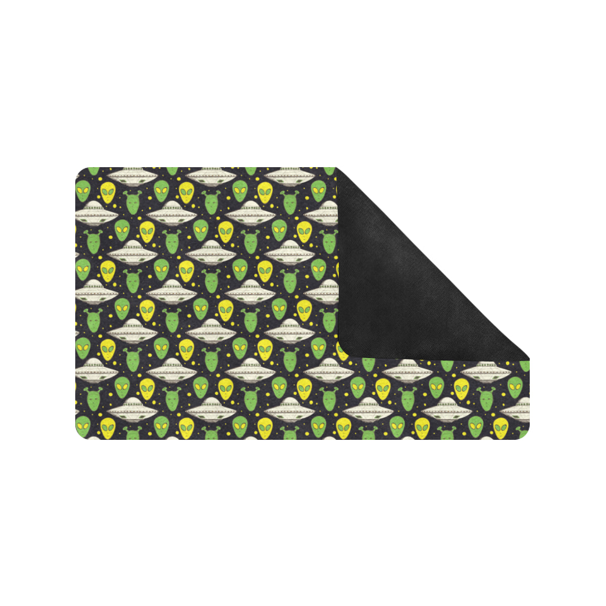 Alien UFO Pattern Rubber Doormat