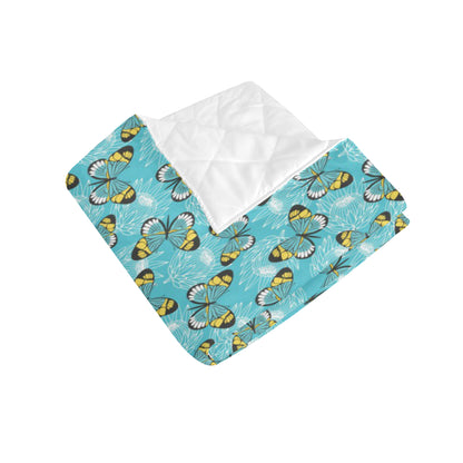 Butterfly Pattern Print Design 010 Premium Quilt