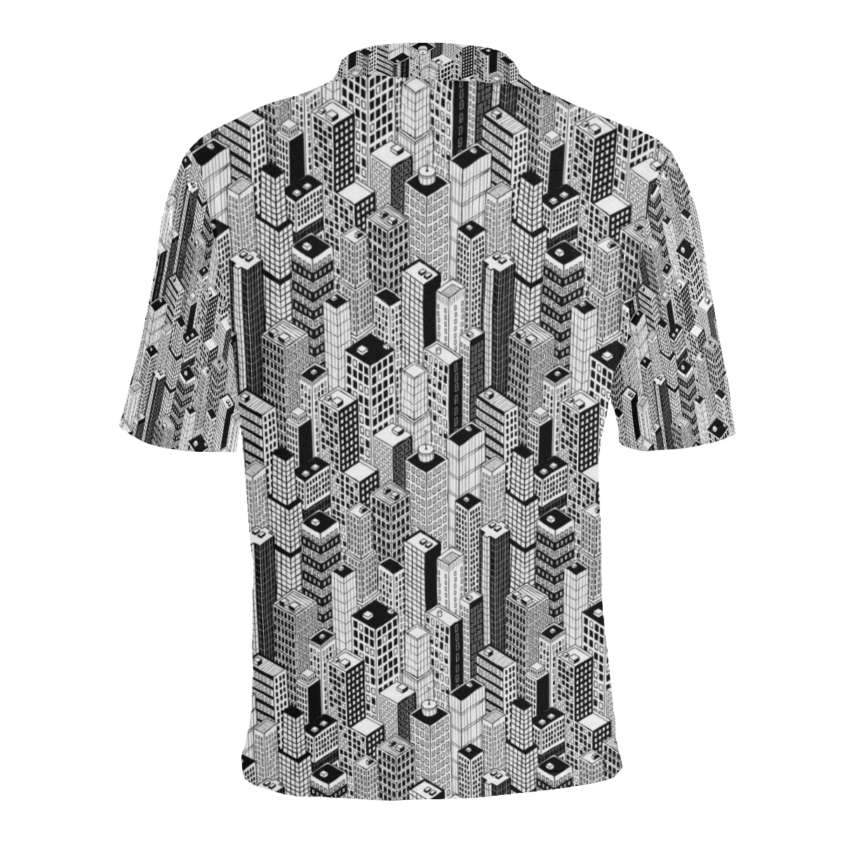 City  Pattern Print Design 02 Men Polo Shirt