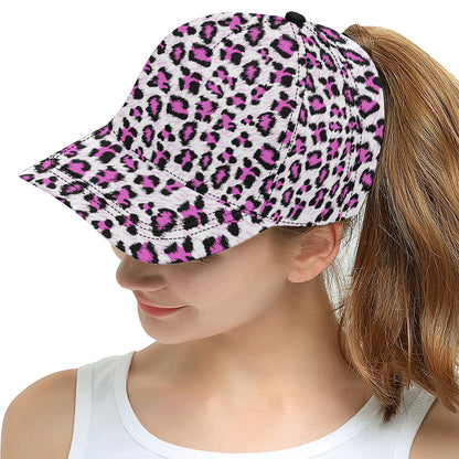 Leopard Pink Skin Print Snapback Cap