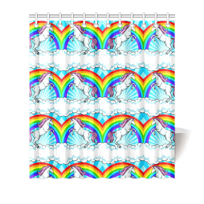 Unicorn Rainbow Shower Curtain