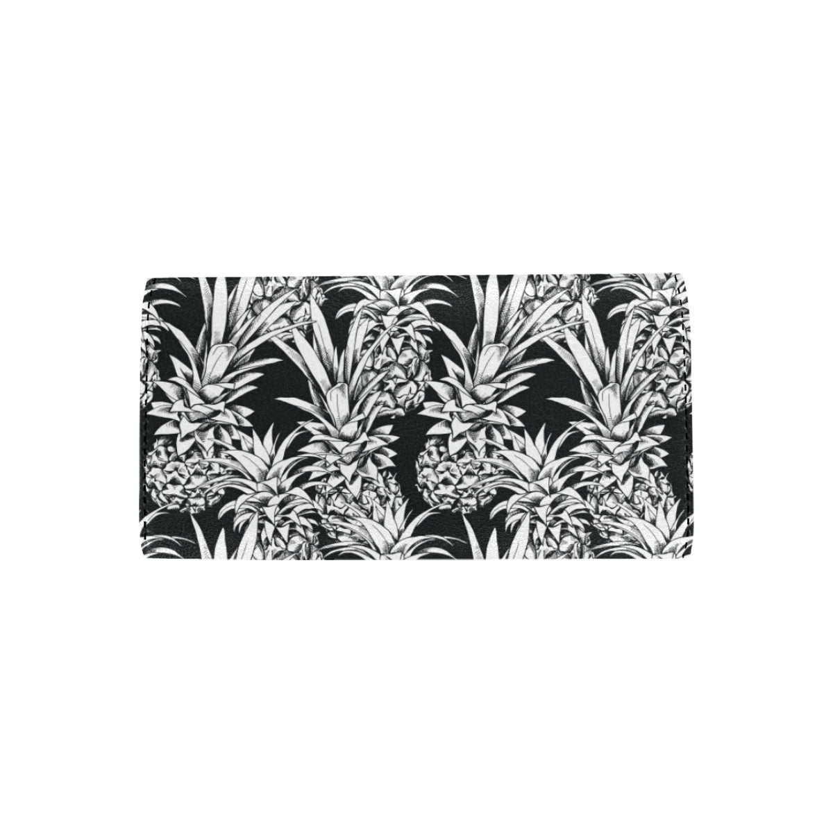 Pineapple Pattern Print Design PP08 Women's Trifold Wallet