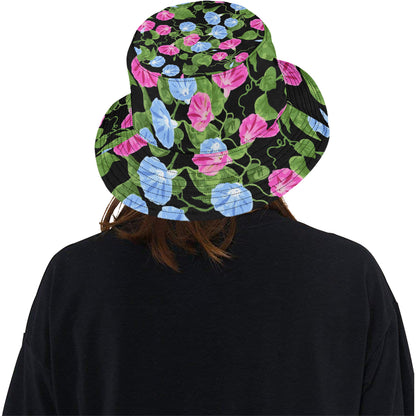 Morning Glory Pattern Print Design MG04 Unisex Bucket Hat