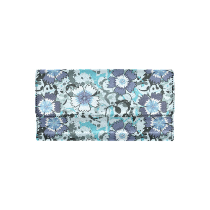 Carnations Pattern Print Design CN04 Women's Trifold Wallet