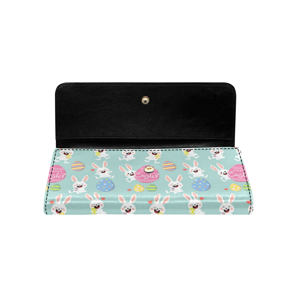 Easter Eggs Pattern Print Design RB014 Women's Trifold Wallet