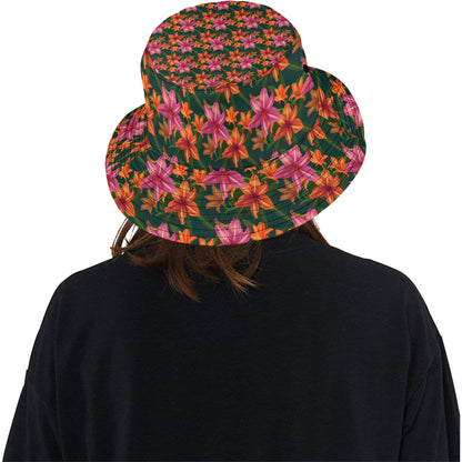 Amaryllis Pattern Print Design AL01 Unisex Bucket Hat