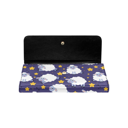 Sheep Pattern Print Design 03 Women's Trifold Wallet
