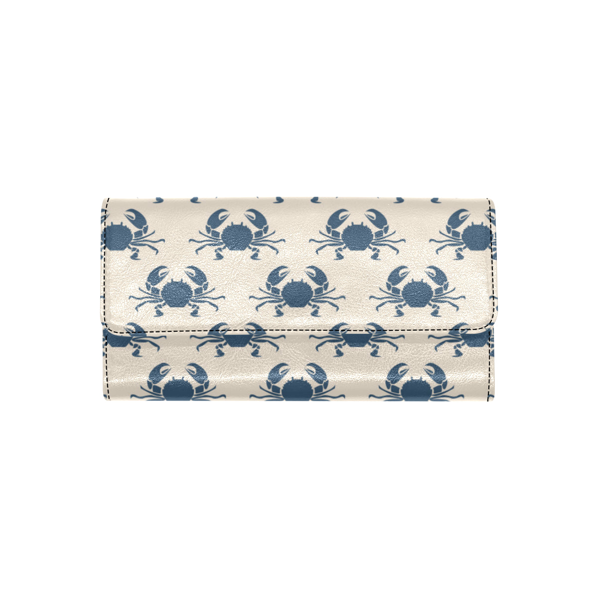Crab Pattern Print Design 02 Women's Trifold Wallet
