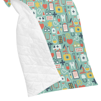 Medical Pattern Print Design 02 Premium Quilt