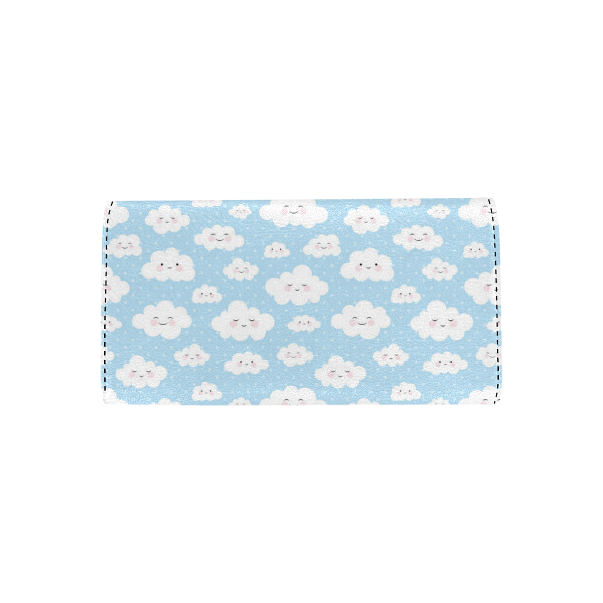 Cloud  Pattern Print Design 02 Women's Trifold Wallet