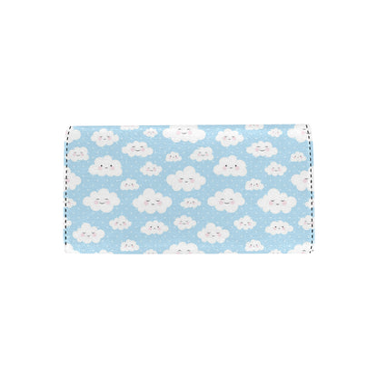 Cloud  Pattern Print Design 02 Women's Trifold Wallet