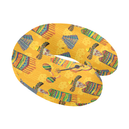 Maracas Mexican Style Pattern Print Design 02 U-Shaped Travel Neck Pillow