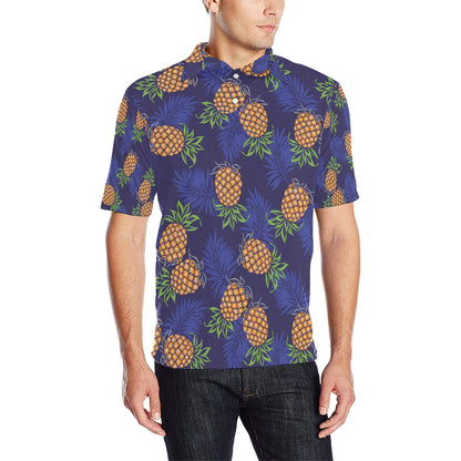 Pineapple Pattern Print Design PP02 Men Polo Shirt