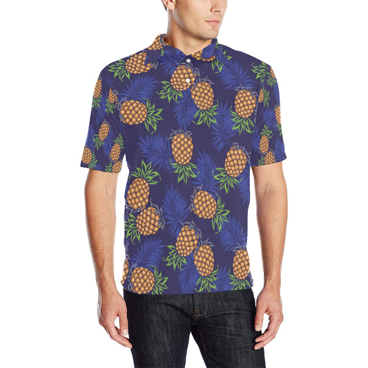 Pineapple Pattern Print Design PP02 Men Polo Shirt