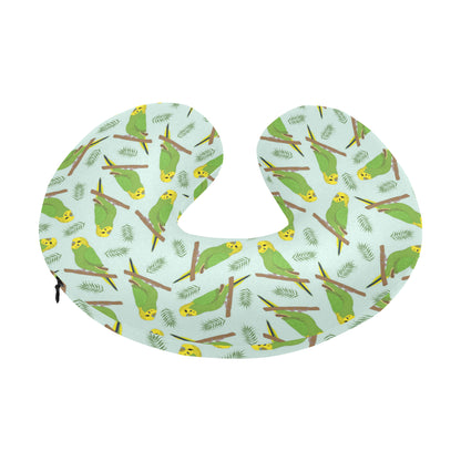 Budgerigar Pattern Print Design 04 U-Shaped Travel Neck Pillow