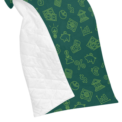 Accounting Financial Pattern Print Design 02 Premium Quilt