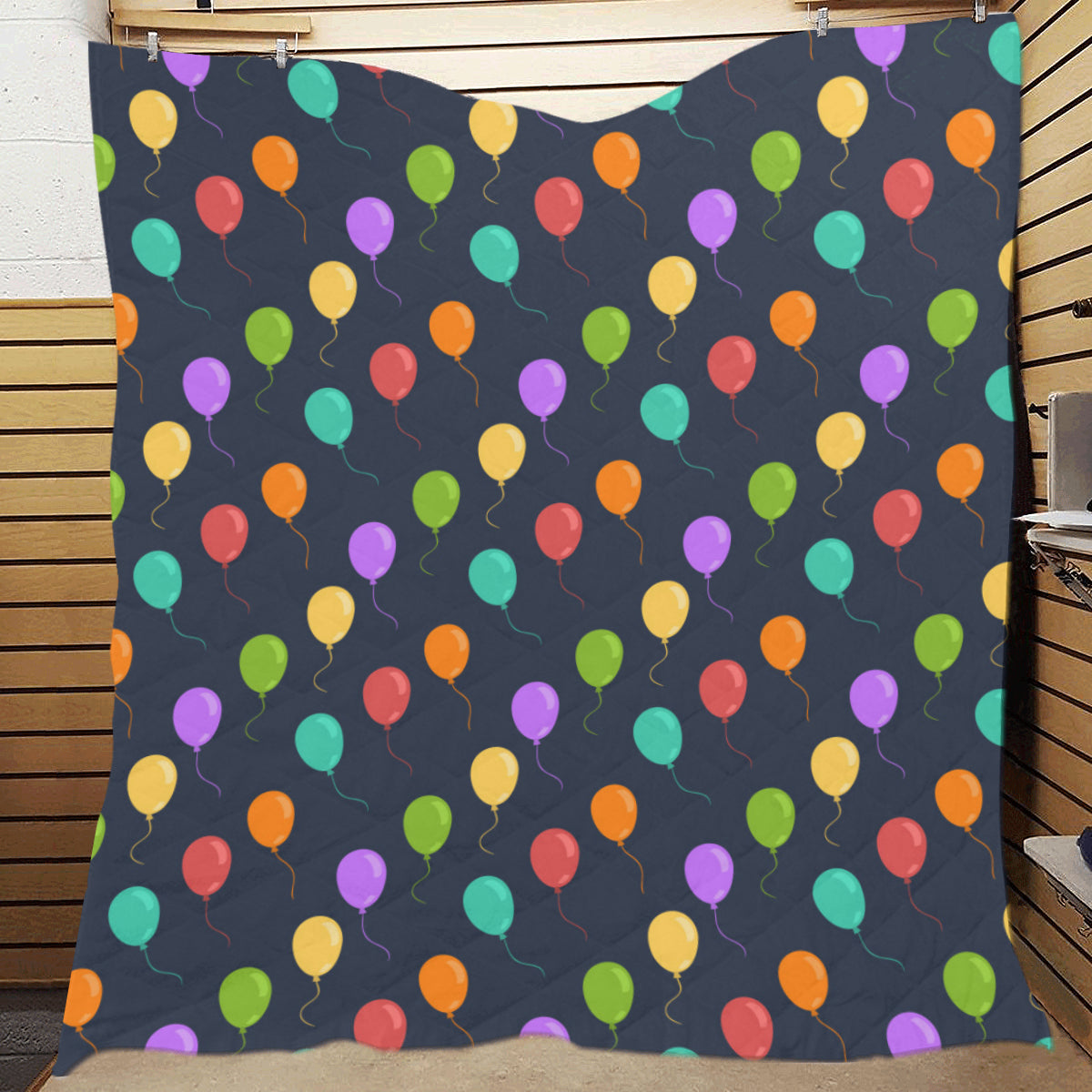 Ballon Colorful Pattern Print Design 03 Premium Quilt